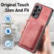 Samsung Galaxy A41 Retro Leather Card Bag Magnetic Phone Case - Pink - 6