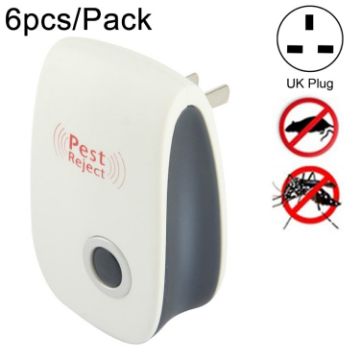 Ultrasonic Cockroach Mosquito Pest Repeller 6pcs UK Plug - 1
