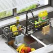 Multifunctional Kitchen Sink Drain Rack Gray - 2