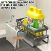 Multifunctional Kitchen Sink Drain Rack Gray - 4