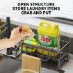 Multifunctional Kitchen Sink Drain Rack Gray - 5