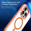 iPhone 13 Dual-Color Clear Acrylic Hybrid TPU MagSafe Phone Case - Orange - 3