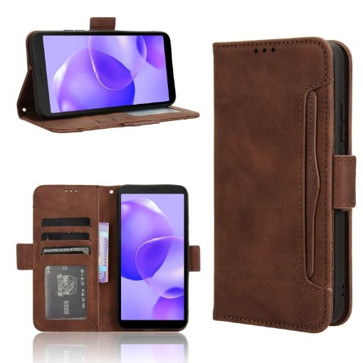 TCL 502 Calf Texture Leather Phone Case - Brown - 1