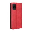 TCL 502 Red Leather Phone Case - Magnetic Buckle, Retro Texture - 3