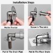 Elbow Type Washing Machine Floor Drain Joint Pipe Connector A1 - 9