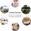 Retractable Windproof Clothesline with 12 Clips - Green - 7