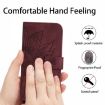 Motorola Moto G Power 5G 2024 Leather Phone Case - Wine Red - 4