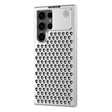 Samsung Galaxy S23 Ultra 5G R-JUST RJ58 Aromatherapy Metal Cooling Phone Case Silver - 1