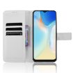 White Diamond Texture Leather Phone Case for Itel A70 A665L - 4