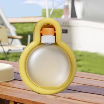 Portable Pet Outdoor Water Cup 500ml Yellow Foldable Tumbler Kettle - 1