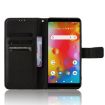 Black Diamond Texture Leather Phone Case for Boost Mobile Bounce 4G - 4