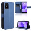 TCL 502 Diamond Texture Leather Phone Case - Blue - 1
