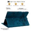 Samsung Galaxy Tab S9 FE Cartoon Sakura Cat Embossed Leather Tablet Case Blue - 7