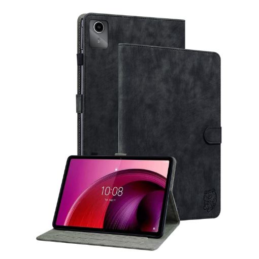 Black Tiger Pattern Flip Leather Tablet Case for Lenovo Tab M11/Xiaoxin Pad 11 - 1