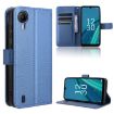 Cricket Debut S2 U380AC Diamond Texture Leather Phone Case - Blue - 1