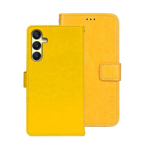 Samsung Galaxy A25 5G Crazy Horse Leather Phone Case (Yellow) - 1