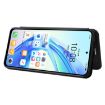 For Honor X7b Carbon Fiber Texture Flip Leather Phone Case - Black - 5