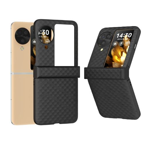 OPPO Find N3 Flip 3 in 1 Matte PC Phone Case - Black - 1