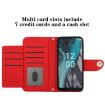 Nokia C22 Red Leather Phone Case with Lanyard - 5
