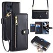 OPPO Find X5 Pro Sheep Texture Cross-body Zipper Wallet Leather Phone Case - 1