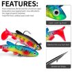 Picture of PROBEROS DW6087 T-Tail Lead Fish Soft Lure Sea Bass Boat Fishing Bionic Fake Bait, Specification: 7.5cm/13.5g (Color E)