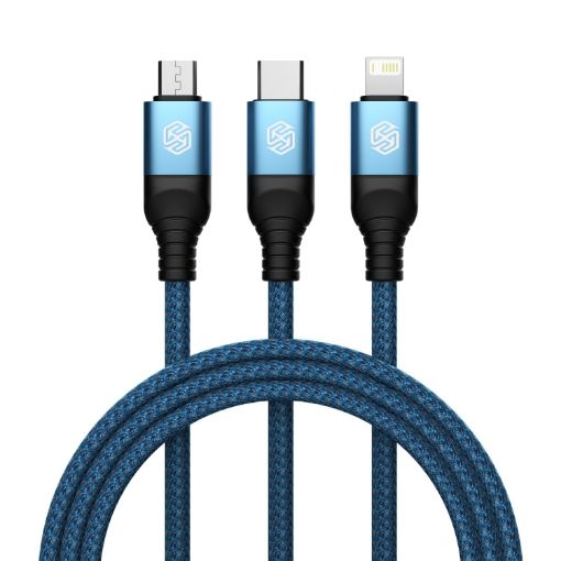 Nillkin Swift Pro 3 in 1 Fast Charging Cable - Blue - 1
