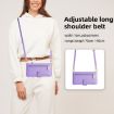 OPPO Find X5 Pro Purple Leather Phone Case - Cross-body Zipper Wallet - 7
