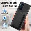 OPPO Find X5 Retro Leather Card Bag Magnetic Phone Case - Black - 6