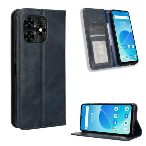 UMIDIGI G5 Mecha Magnetic Buckle Leather Phone Case - Blue - 1