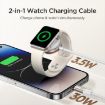JOYROOM S-IW012 2 in 1 USB to 8 Pin + Magnetic Watch Wireless Charging Data Cable - 2