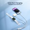 JOYROOM S-IW007 3 in 1 USB to Dual 8 Pin + Magnetic Watch Wireless Charging Data Cable - 2