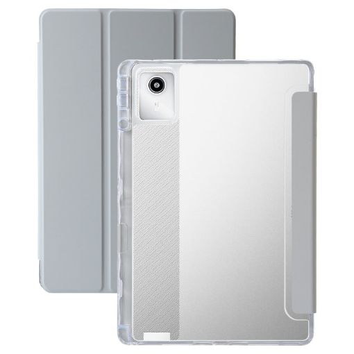 Clear Acrylic 3-Fold Leather Tablet Case for Lenovo Tab M11/Xiaoxin Pad 11 - 1