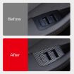 Picture of 4pcs/Set For Tesla Model 3 Lift Window Button Sticker Car Interior, Style: Carbon Fiber