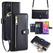 Samsung Galaxy A03s Sheep Texture Cross-body Zipper Wallet Leather Phone Case - 1