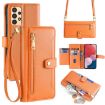 Samsung Galaxy A13 4G Sheep Texture Cross-body Zipper Wallet Leather Phone Case - 1