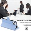 Samsung Galaxy A12 Sheep Texture Cross-body Zipper Wallet Leather Phone Case Blue - 5