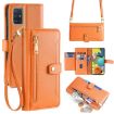 Samsung Galaxy A51 5G Sheep Texture Cross-body Zipper Wallet Leather Phone Case - 1