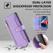 Samsung Galaxy A12 Sheep Texture Cross-body Zipper Wallet Leather Phone Case - 4