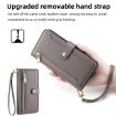 Samsung Galaxy A12 Sheep Texture Cross-body Zipper Wallet Leather Case - 6