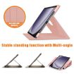Samsung Galaxy Tab A9+ 360 Rotation Stand Smart Leather Tablet Case - Pink - 5