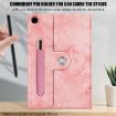 Samsung Galaxy Tab A9+ 360 Rotation Stand Smart Leather Tablet Case - Pink - 7