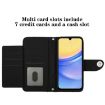 Samsung Galaxy A15 5G Rhombic Texture Flip Leather Phone Case - Black - 5