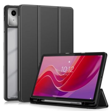 Lenovo Tab M11/Xiaoxin Pad 2024 Black Leather Tablet Case - 1