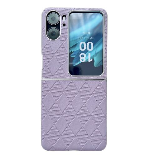 OPPO Find N2 Flip Leather Phone Case (Purple) - 1