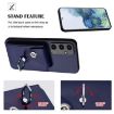 Samsung Galaxy A35 Card Bag Ring Holder Phone Case Blue - 5