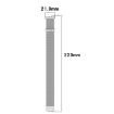 Samsung Galaxy Fit 3 Milanese Metal Steel Mesh Watch Band Silver - 7