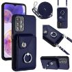 Samsung Galaxy A23 Organ Card Bag Ring Holder Phone Case Blue - 1