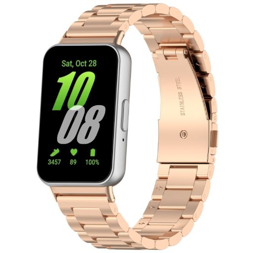 Samsung Galaxy Fit 3 SM-R390 Rose Gold Metal Watch Band - 1
