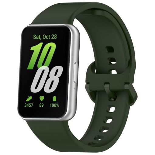 Samsung Galaxy Fit 3 SM-R390 Dark Green Silicone Watch Band - 1
