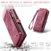 Samsung Galaxy A15 5G CaseMe 008 Zipper Wallet Leather Phone Case (Red) - 5